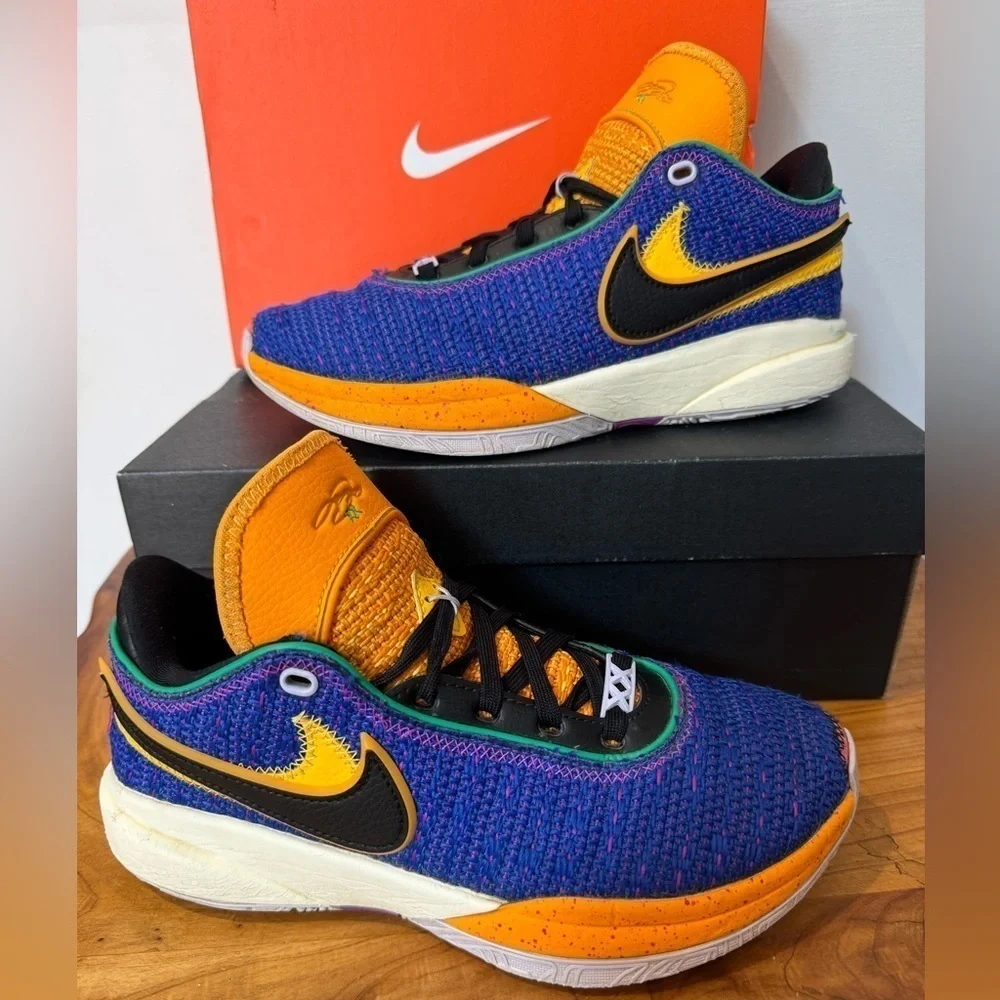 Nike LeBron 20 Grade GS Racer Blue Basketball Sneakers Running Shoes Woman 7.5 - Picture 2 of 13